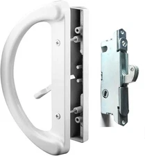 Patio Door Handle Set + Mortise Lock 45° Perfect Replacement for White 