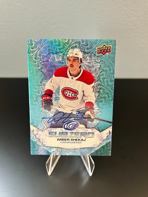2022-23 Upper Deck Ice - Subzero Arber Xhekaj #SZ-AX - Blue Autographs (AU, RC)