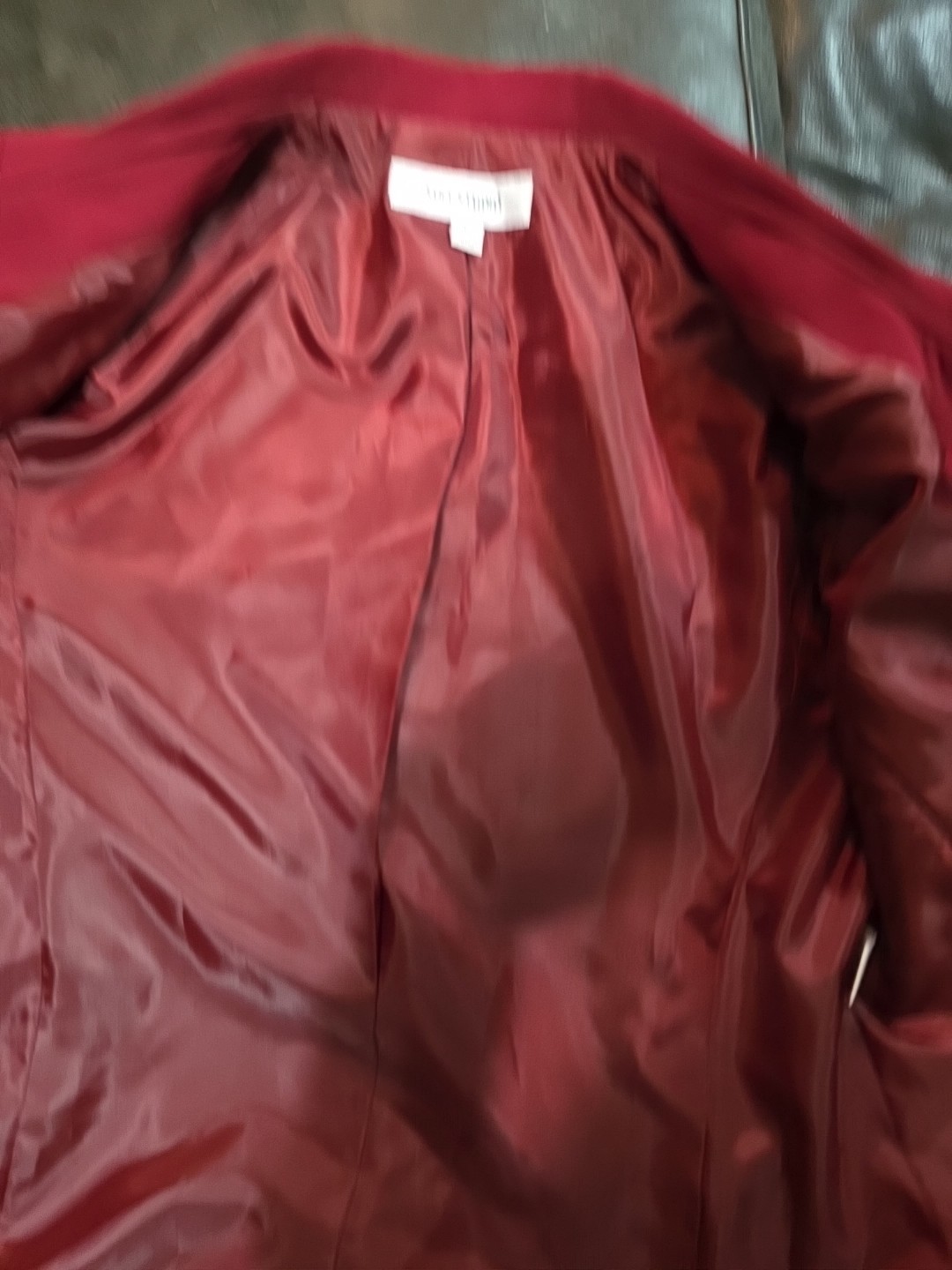 Suit Studio Women's Ruby Red 100% Polyester 1Piece Jacket Suit Size 12 