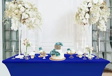 Tablecloth 4/6/8 Ft Rectangular Spandex Tight Fit Table Cover Utopia Kitchen