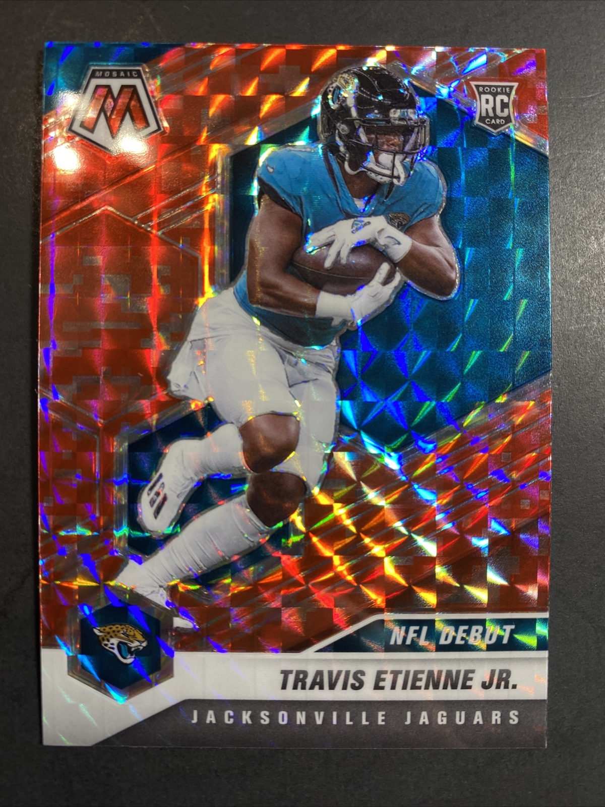 2021 Mosaic Red Camo Fanatics Exclusive Travis Etienne Jr. #253 Rookie RC