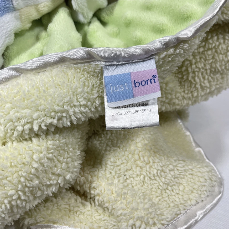 MANTA DE SEGURIDAD RECIÉN NACIDA A CUADROS MINKY DOTS Rosa Azul Amarillo Verde 40"x30" Foto 4 de 4