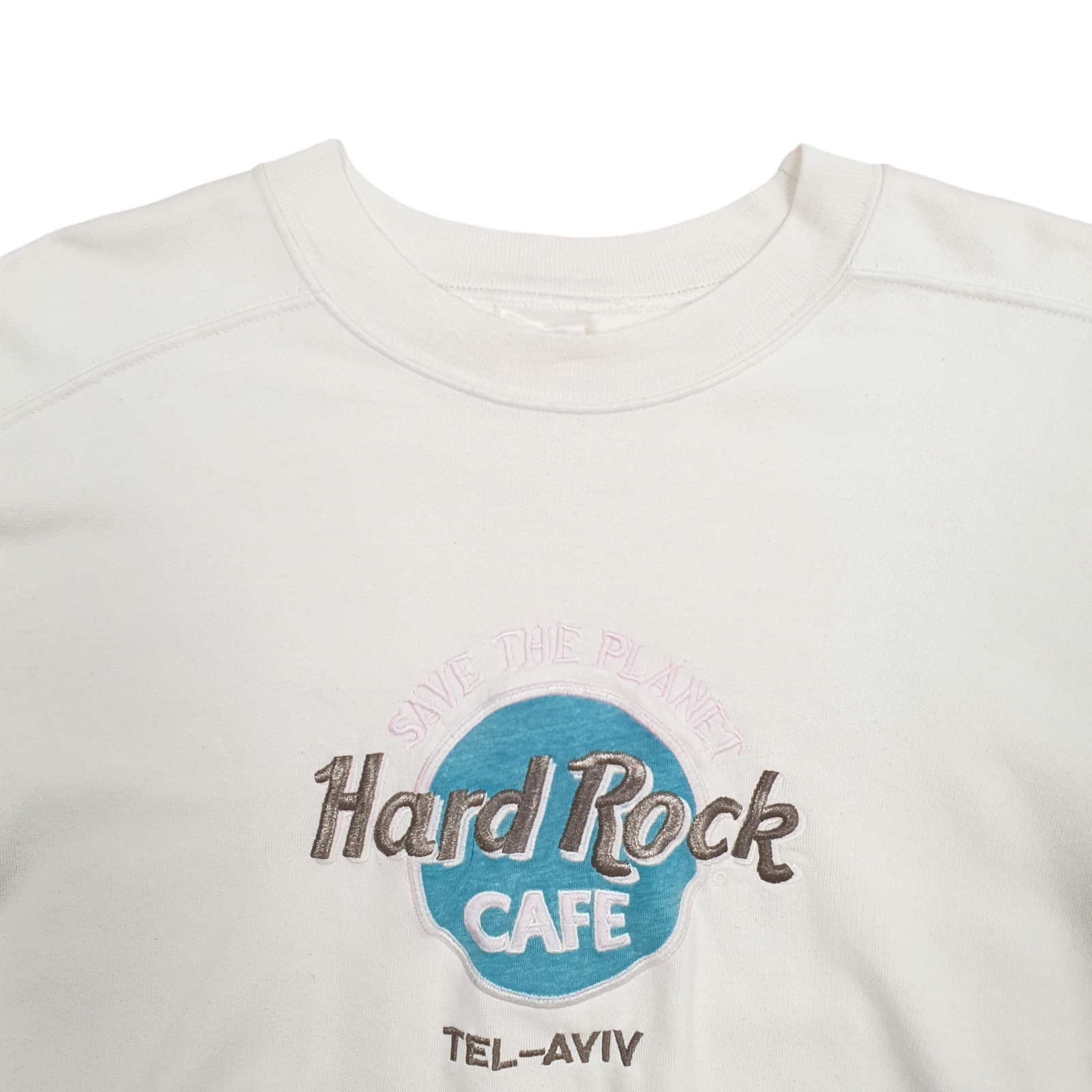 HARD ROCK CAFE Crewneck Spellout Save The Planet Tel Aviv Jumper Sweatshirt  L image 2
