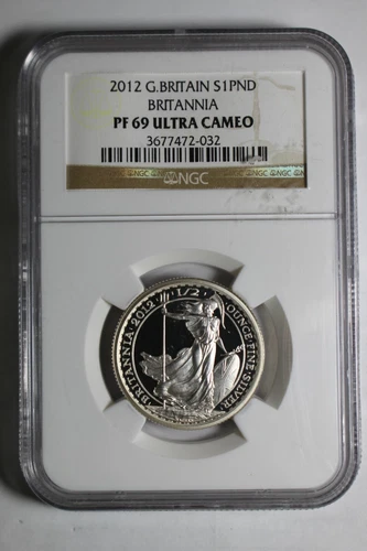 2012 Great Britain 1 Silver Pound PF69 Britannia NGC #032