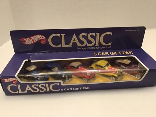 Hot Wheels 1985 Classic 5 Car Gift Pack #1629, Vintage Vehicles, NEW