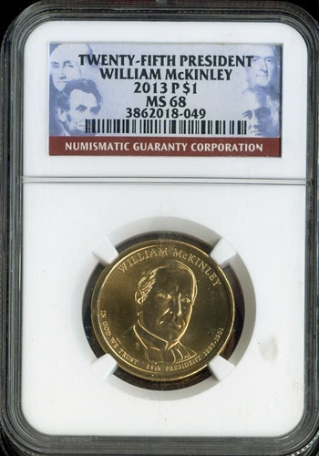 2013-P William McKinley Dollar NGC MS68 Business - 25th U.S President
