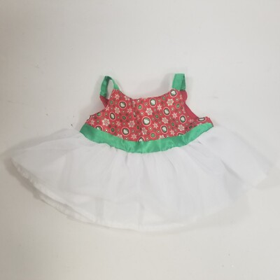 Build A Bear Snowflake Dress Christmas Red Green White