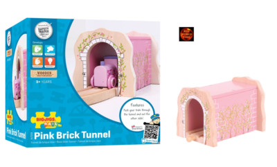 Rosa Ziegeltunnel Holzeisenbahn Zuggleis Zubehör kompatibel Brio + andere