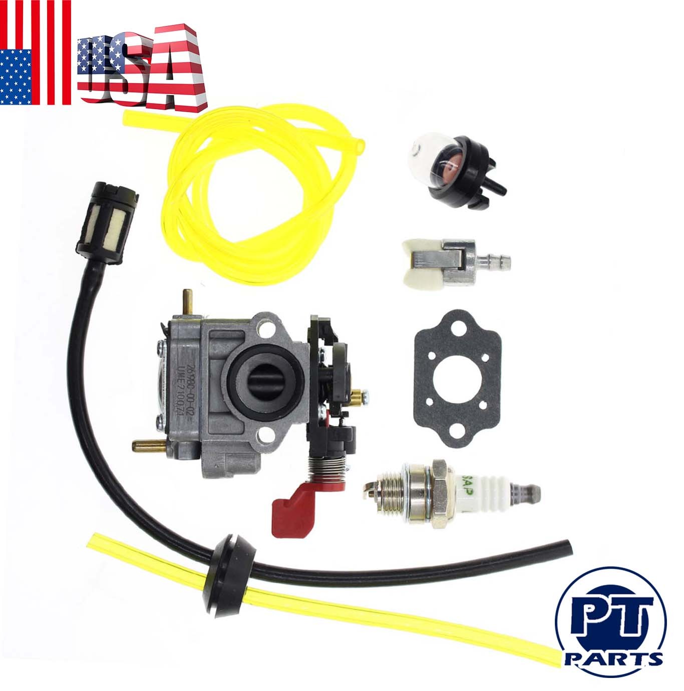 Carburatore Kit Per Soffiatore Homelite Ryobi UT-08072 UT-08572 - Con Guarnizioni E Filtro