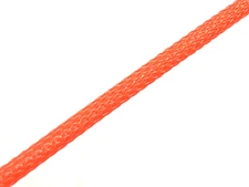 10ft(3m) PTN0.13NR 1/8" (0.13") Neon Red  PET Braided Expandable Sleeving USA
