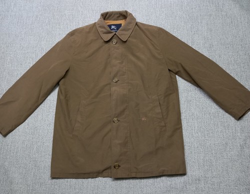 Vintage Burberry Overcoat Winter Jacket Beige Nova Check Wool Lined Men's Size 4 - Picture 5 of 22