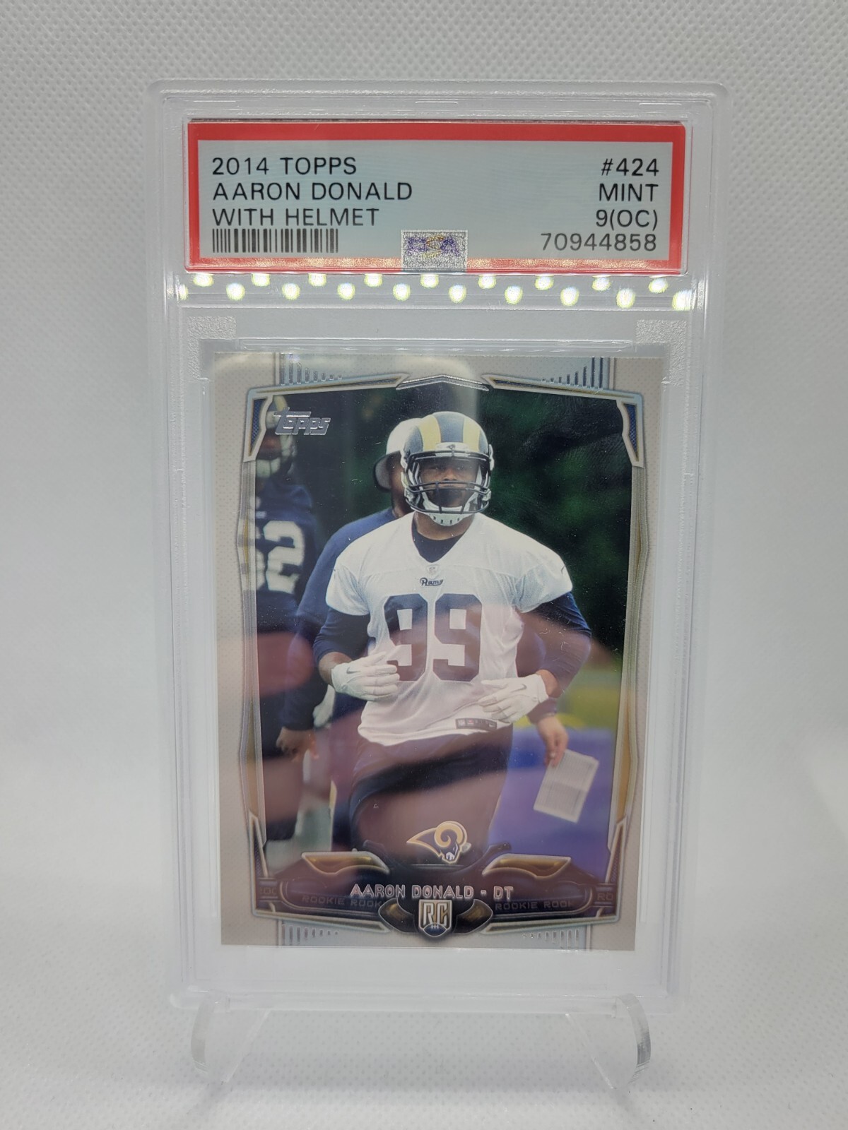 Aaron Donald Topps #424 With Helmet