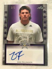 VAN FILLINGER 2020 Leaf Army All-American PURPLE Tour Auto # 1/1 Autograph Utah