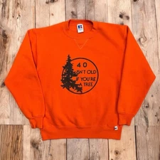 Vintage 90’s Russell Atheltic Tree Hugger Nature Outdoors Funny Sweatshirt M