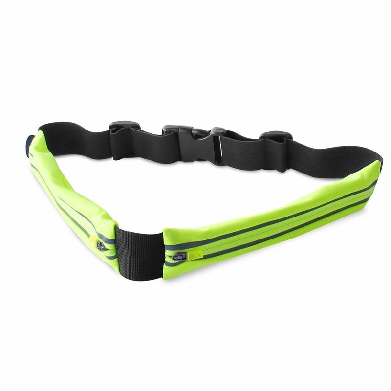 Cinturón Sport 2 bolsillos Puro verde lima.