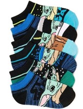 Star Wars Mandalorian Grogu Baby Yoda 6-Pair No-Show Socks, Kids Large 3-9 NWT
