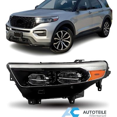 Headlights Assembly For 2020-2023 Ford Explorer Head Lamp Full-LED Driver Side