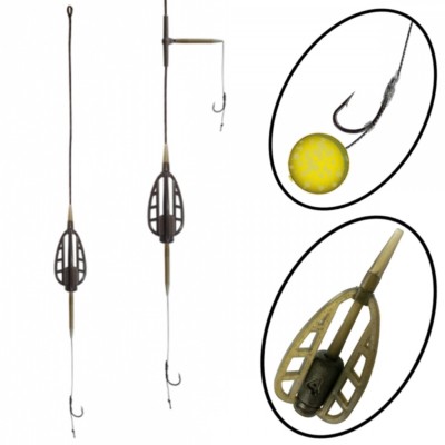 Karpfen Montage Inline Feederkorb Method Feeder Carp Leader 1 2 Boilie Vorfächer