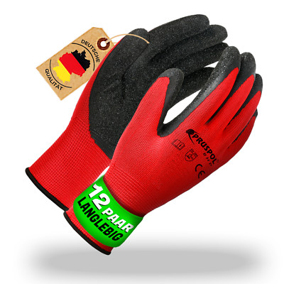  12 bis 240 Paar Robuste Arbeitshandschuhe Herren Garten Montagehandschuhe Latex