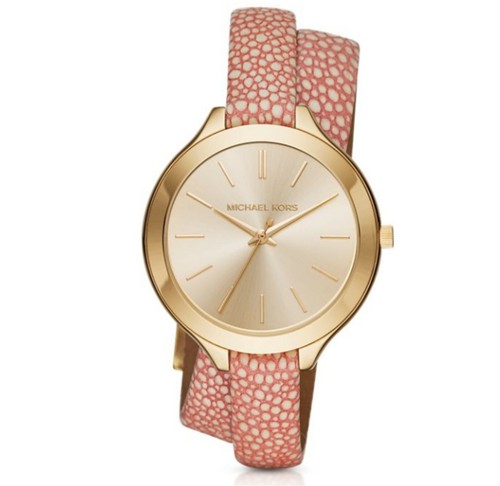 MICHAEL KORS Slim Runway Pink Leather 