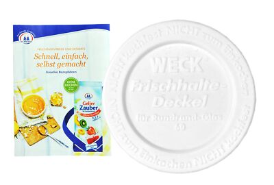 Weck Frischhaltedeckel 60mm incl. Gelierzauber Rezeptheft von Diamantzucker