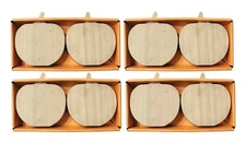 8 Mondo Llama Halloween Blank Unfinished Wooden Wood Craft Pumpkins 3.75" x 4"