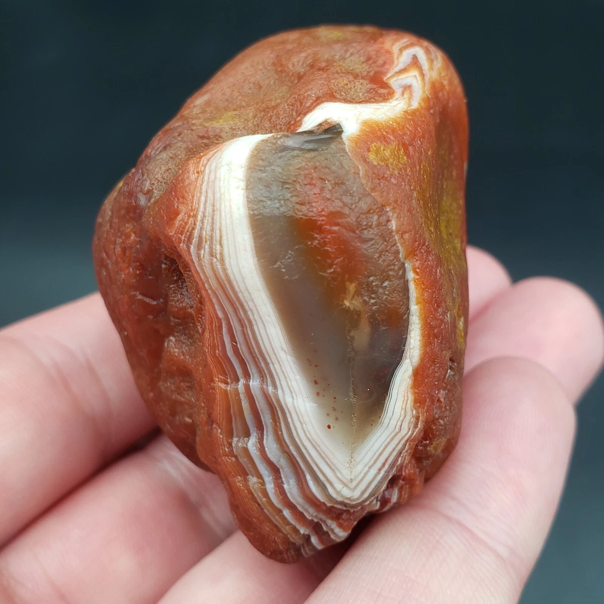 Red and cheap white agate