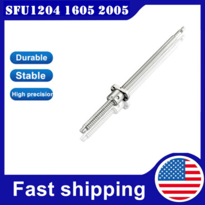 SFU1605/1204/2005/2505 BallScrew & Single Machine BallNut L300MM-1500MM For CNC