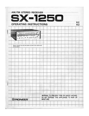Pioneer SX-1250 Receiver Owners Manual