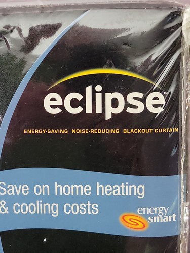 ECLIPSE Blackout Curtain Panel, Rod Pocket, One Panel 42" x 84" Braxton Black - Picture 2 of 3