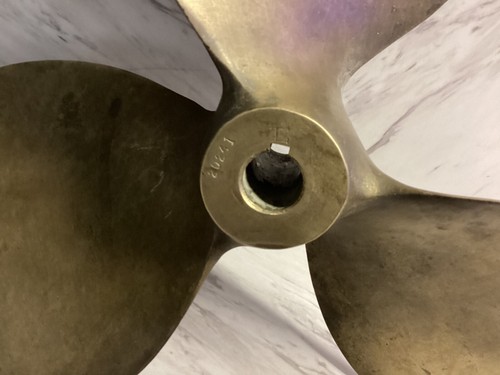 2- 3 Blade Vintage Brass Boat Prop - Propeller 17-17-10 , 9548 - 20240+20241 - Picture 4 of 21