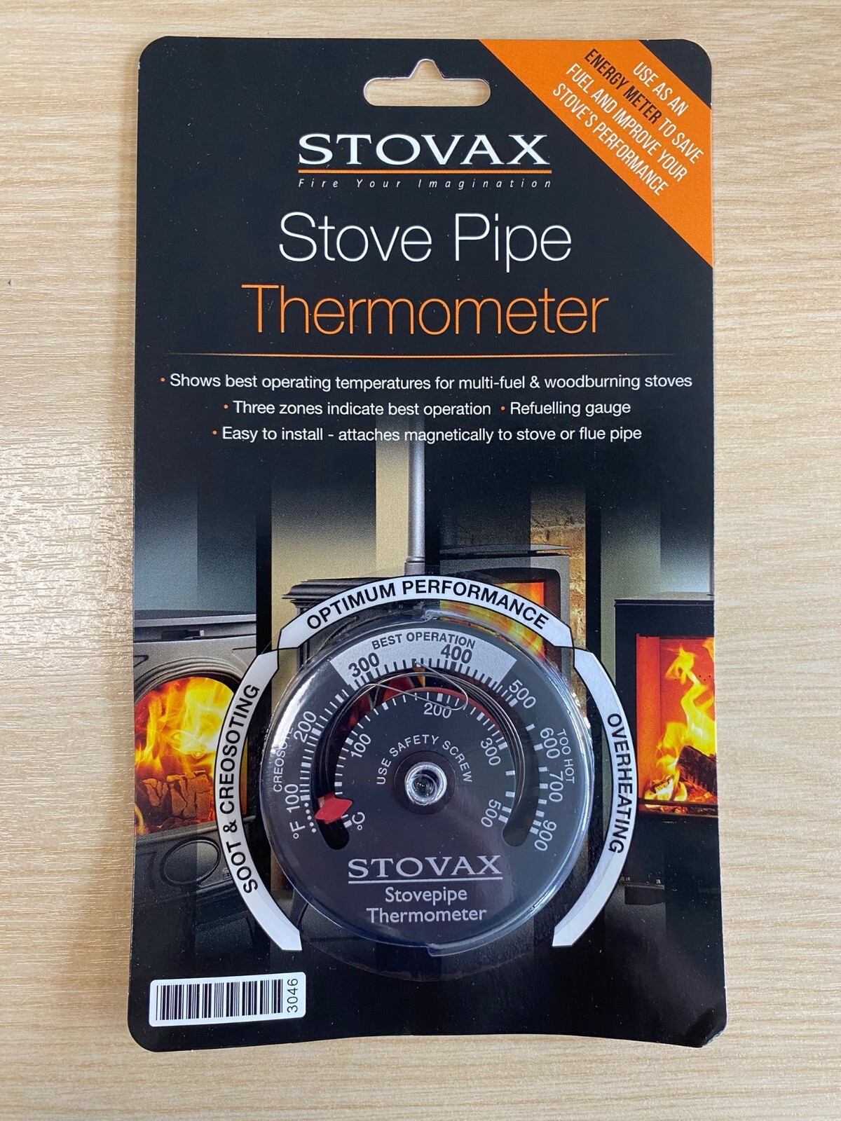 Stovax Stove Magnetic Flue Pipe Thermometer - 3046 for sale online | eBay