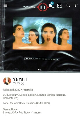 Ya Ya ~ YaYa II +9 2022 Remastered *1 of 500* 2CD 1988 Hi-Tech AOR Melodic Rock