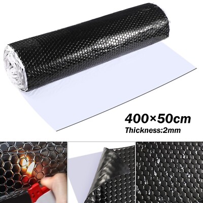 2mm Alubutyl 50x400cm Dämmmatte selbstklebend Anti Dröhn Matte KFZ Dämmung Auto,