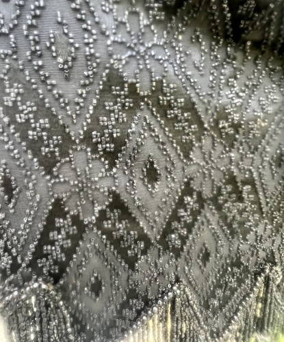 OUTSTANDING ANTIQUE VICTORIAN BLACK HEAVILY BEADED CAPE MANTLE MUSEUM PIECE - Picture 11 of 15