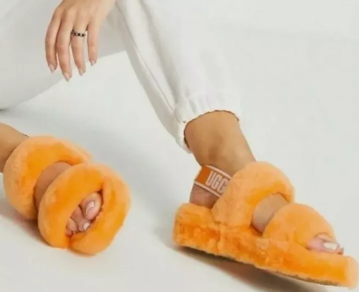 Orange best sale ugg slippers
