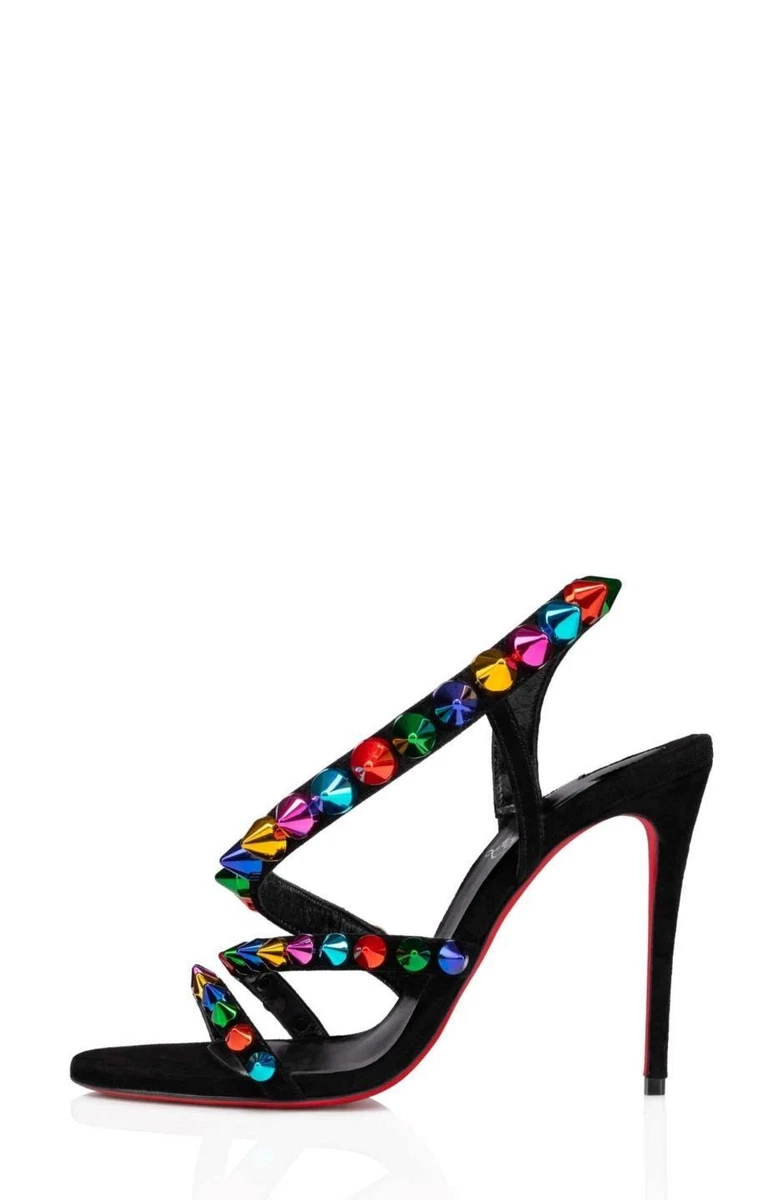 Sandalias Spikita Strap 100 De Piel en Verde - Christian Louboutin