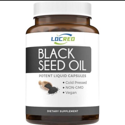Black Seed Oil Capsules 100% Cold Pressed Natural - Immune Support, Detox Aid120