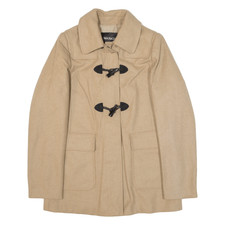 Max&co Womens Duffle Coat Beige Knit Wool Uk 12