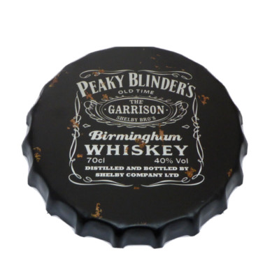 Peaky Blinders Bottle Top Cap Vintage Retro Wandaufsteller Schild Metall Whisky 30cm