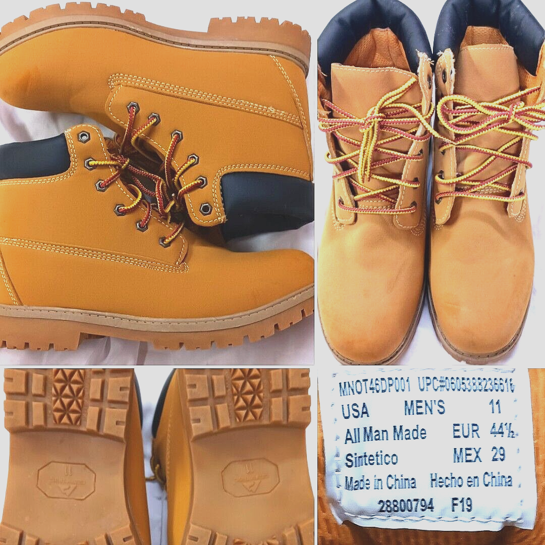 MENS SIZE 11 OZARK TRAIL BOOTS TAN WHEAT RUBBER OUTSOLE WORK  display picture 3
