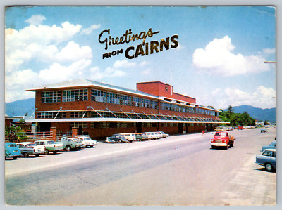 Cairns Railway Station North QLD Vintage Greetings Postcard