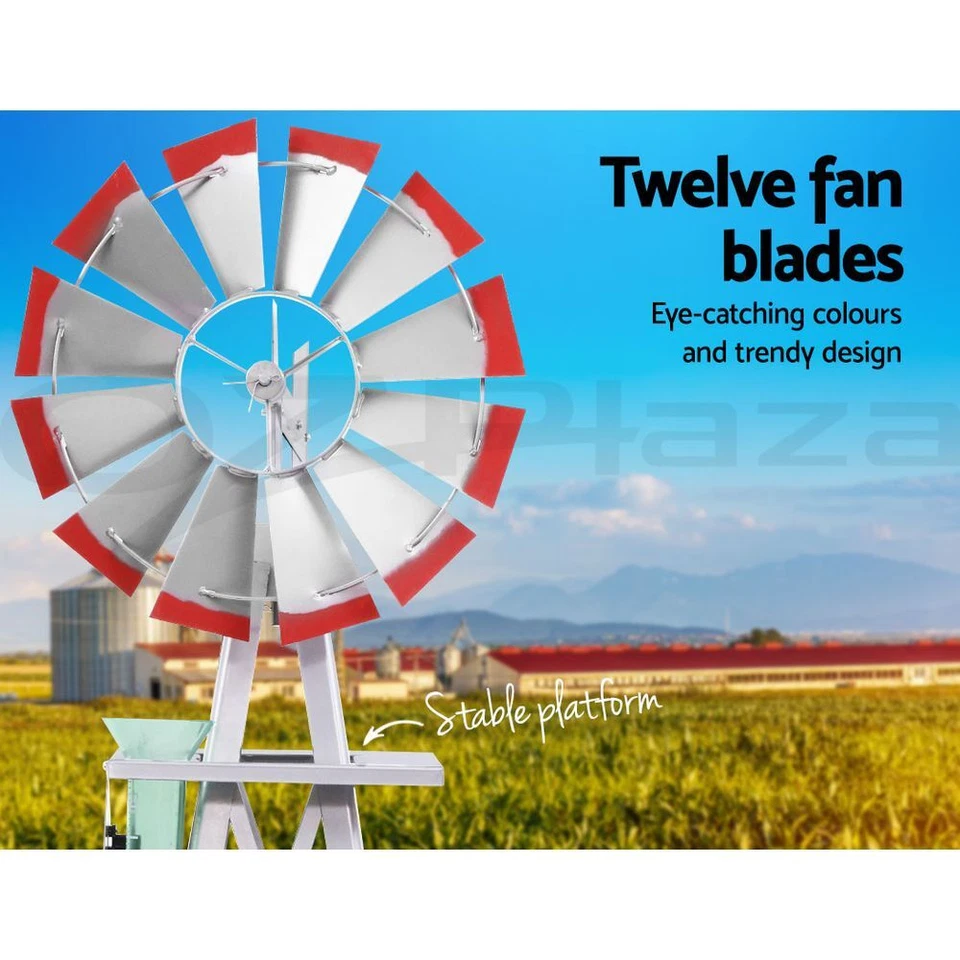 Gardeon 4/6/8FT Garden Windmill Metal Ornaments Outdoor Decor Ornamental - image 4 of 4