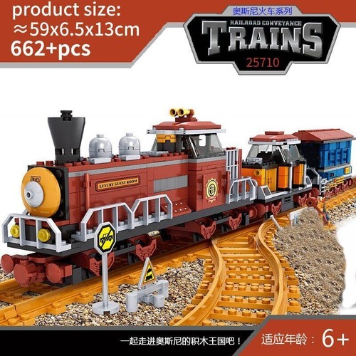 City Train Set Steam Bullet Vehicle Cargo Railway Station Model Building Blocks - Picture 32 of 42