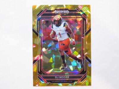2023 Panini Prizm Football Draft Picks DJ Moore Gold Ice Card #32 Bears