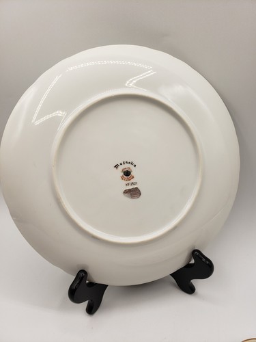 Piatti Lefton Japan Magnolia 9" KF 2521 fiori e foglie oro dorato - Foto 5 di 6