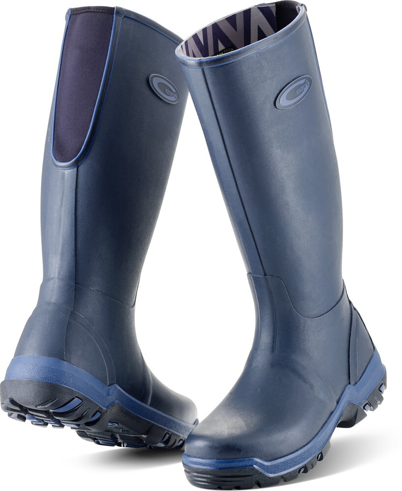 Женские резиновые сапоги Grubs Rainline Wellies синего цвета 26390₽