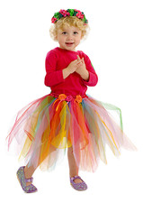 Girls Fairy Skirt Kids Fairy Skirt Fuchsia Rainbow