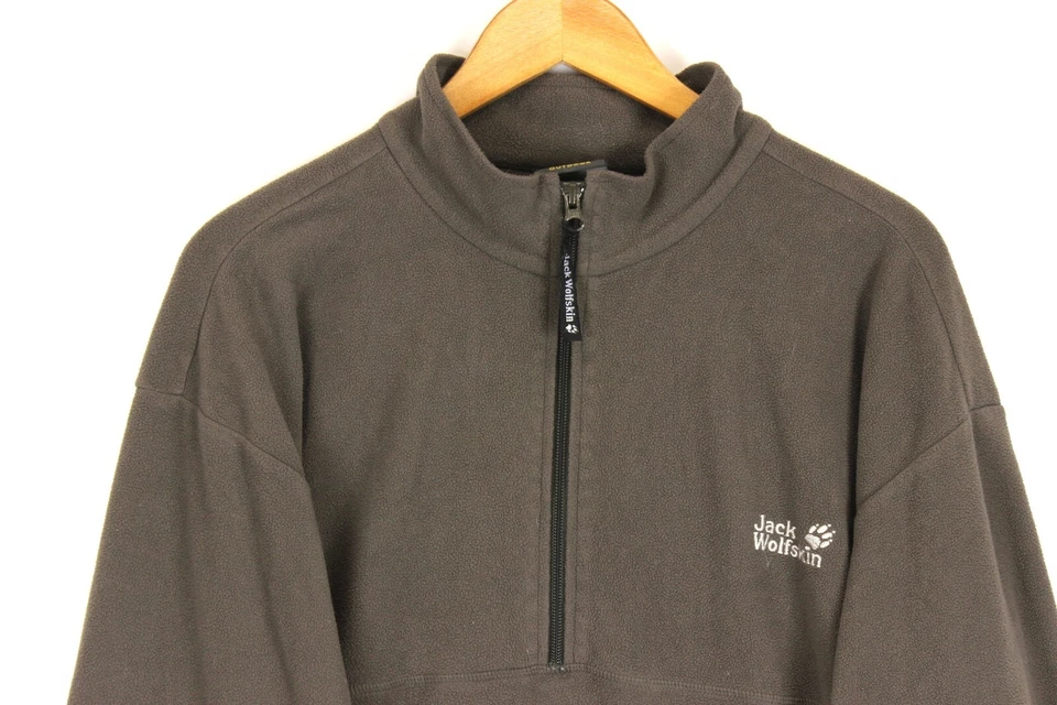 Chaqueta polar JACK WOLFSKIN OUTDOOR para hombre talla L 1/4 cremallera marrón poliéster me6141 Foto 4 de 4