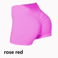 Women High Waist Yoga Shorts Ruched Push Up Sports Hot Pants Casual Gym Workout